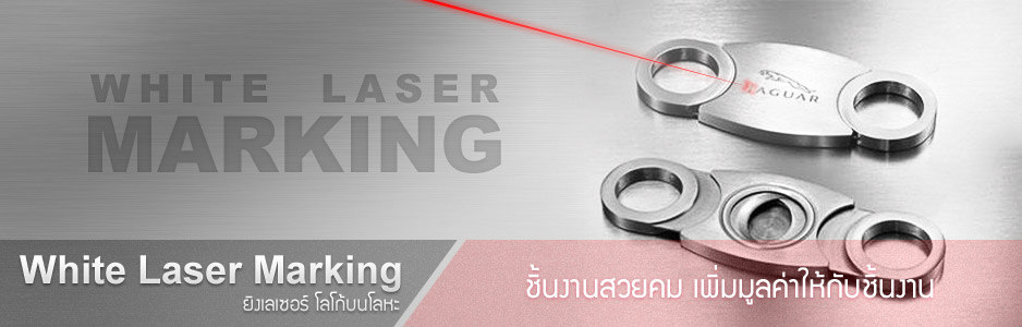 white laser marking เลเซอร์สลักชื่อ-โลโก้สีขาว